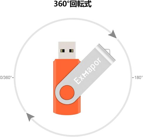 USB Flash Drive 64GB Exmapor Thumb Drives 5 Pack Multi-Color Swivel Memory Sticks with Led in Kuwait