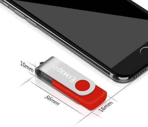محرك أقراص فلاش USB سعة 10 × 1 جيجابايت، تصميم غطاء محرك الإبهام Exmapor، عصا USB مع شرائط مؤشر LED متعددة الألوان (10 ألوان مختلطة: فضي/أخضر فاتح/وردي/أزرق سماوي/أرجواني/برتقالي/أخضر/أحمر/أزرق/أسود) in Kuwait
