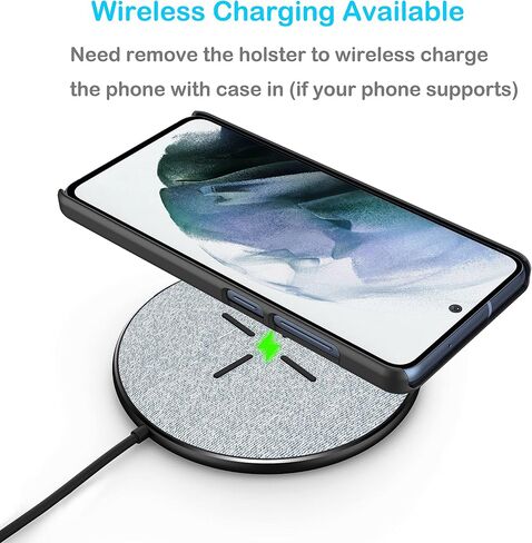 حافظة Galaxy S21 FE 5G، مشبك حافظة لهاتف Galaxy S21 Fan Edition، Tekcoo [Tstraw] هيكل صلب [مسند] حزام قفل آمن مشبك دوار يحمل كامل الجسم غطاء نحيف للغاية لهاتف Samsung S21 FE أسود in Saudi Arabia