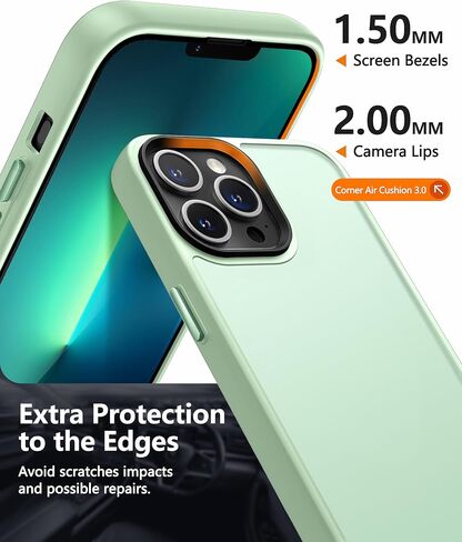 Dssairo 5 in 1 for iPhone 13 Pro Case, with 2X Screen Protectors + 2X Camera Lens Protectors, [15FT Military Grade Protection] Anti-Fingerprints Anti-Scratch Translucent Matte Back (Black) in Saudi Arabia