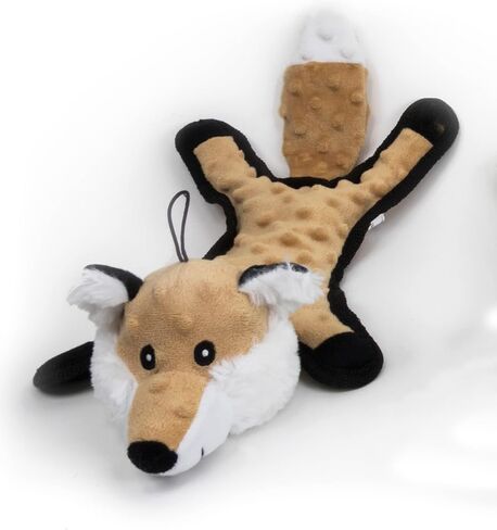 لعبة الكلب الصلب بومبيز فوكس سكويكر للكلاب، ألعاب حيوانات محشوة للكلاب، رأس كرة التنس، حبل معقود في الجسم، ألعاب مضغ قوية ومتينة للكلاب الصغيرة والمتوسطة والكبيرة in Kuwait