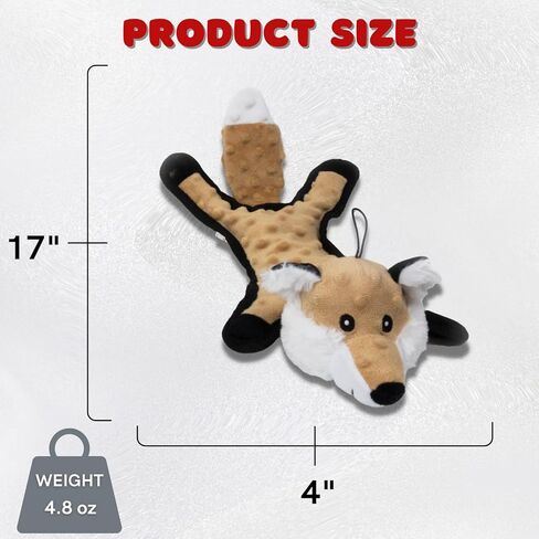 لعبة الكلب الصلب بومبيز فوكس سكويكر للكلاب، ألعاب حيوانات محشوة للكلاب، رأس كرة التنس، حبل معقود في الجسم، ألعاب مضغ قوية ومتينة للكلاب الصغيرة والمتوسطة والكبيرة in Kuwait