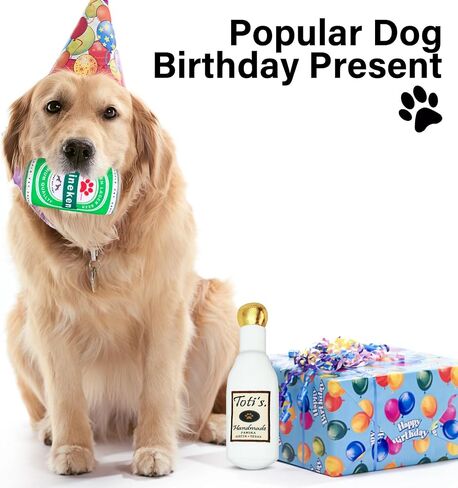 Dog Squeak Toys Plush Pet Teeth Grinding, Simulated Wine Bottles &Simulated Cans,Combination Package and Stuffed Dog Toys(A07 in Saudi Arabia