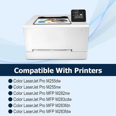 قطعتان بديلتان لخرطوشة الحبر الأسود HP 206A 206X مع أحدث شريحة، W2110X لطابعة HP Color Laser Jet Pro MFP M283cdw M283fdw M282nw M255dw، M255nw in Kuwait