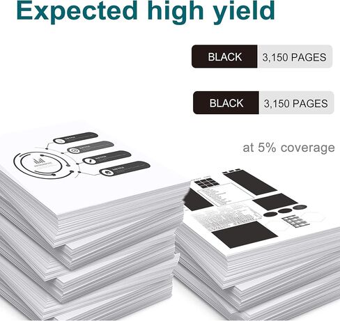 قطعتان بديلتان لخرطوشة الحبر الأسود HP 206A 206X مع أحدث شريحة، W2110X لطابعة HP Color Laser Jet Pro MFP M283cdw M283fdw M282nw M255dw، M255nw in Kuwait