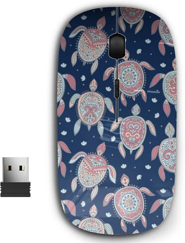 2.4G Ergonomic Portable USB Wireless Mouse for PC, Laptop, Computer, Notebook with Nano Receiver (Tribal Turtle) in Saudi Arabia