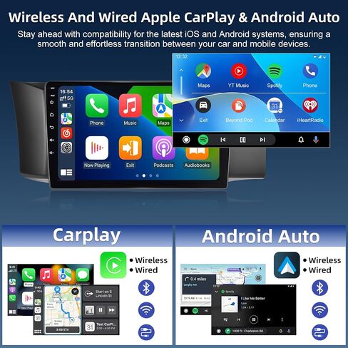راديو سيارة Android 4+64G لسيارة Toyota GT86 GT 86 2012-2016 - Carplay اللاسلكي وAndroid Auto - راديو بشاشة لمس 9 بوصة مع 32 EQ DSP، WiFi، GPS، شاشة مقسمة + كاميرا رؤية خلفية AHD in Saudi Arabia