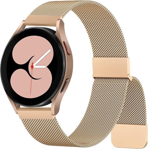 Amzpas Metal Bands for Samsung Galaxy Watch 4 Band 40mm 44mm, Galaxy Watch 4 Classic Bands 42mm 46mm Women Men, 20mm Stainless Steel Metal Replacement Strap for Samsung Watch 4 Bands in Saudi Arabia