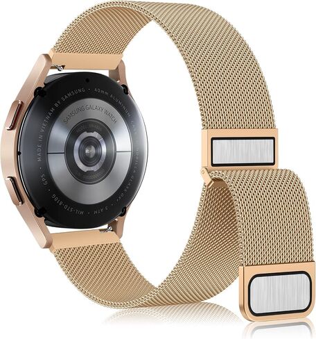 Amzpas Metal Bands for Samsung Galaxy Watch 4 Band 40mm 44mm, Galaxy Watch 4 Classic Bands 42mm 46mm Women Men, 20mm Stainless Steel Metal Replacement Strap for Samsung Watch 4 Bands in Saudi Arabia