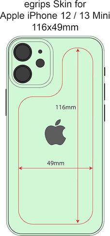 2pk Clear Apple iPhone 12 13 Mini Skin, Anti-Slip Protective Sticker Non-Slip Grip Mobile Phone Minimalist Case, Not for Phone Sides or Curved Surfaces in Saudi Arabia