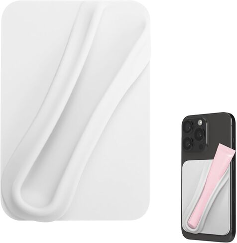Lip Gloss Adhesive Sleeve for Cell Phone, Lipstick Lip Glaze Phone Case Back Stick Holder for iPhone Samsung Galaxy Android Smartphones - Pink in Saudi Arabia