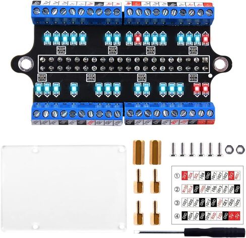وحدة كسر طرفية GeeekPi Micro GPIO مع LED لحالة GPIO لـ Raspberry Pi، موصل صغير للوحة توسيع GPIO لـ Raspberry Pi 4B/3B+/3B/2B/Pi Zero/Pi Zero W/Pi Zero 2 W in Kuwait