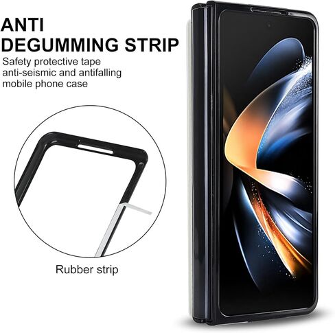 CCSmall for Samsung Galaxy Z Fold5 Wallet Case with S Pen Holder, Double Magnetic Clasp with Kickstand Phone Case Cover with ID Card Slots for Samsung Galaxy Z Fold 5 SKB White in Saudi Arabia
