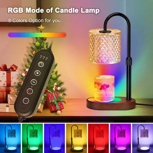 Candle Warmer Lamp with Timer, Dimmer & RGB Lights, Perfect Home Decor and Housewarming Gift for Mom, Women in Saudi Arabia