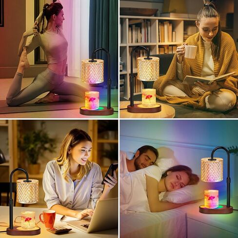 Candle Warmer Lamp with Timer, Dimmer & RGB Lights, Perfect Home Decor and Housewarming Gift for Mom, Women in Saudi Arabia