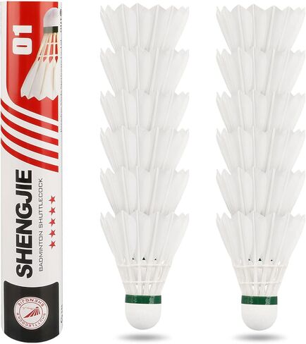 Philonext Goose Feather Badminton Shuttlecocks Birdies, 12 Pack Stable Durable Hight Speed Training Badminton Balls for Indoor & Outdoor Practice Sports Activities in Saudi Arabia