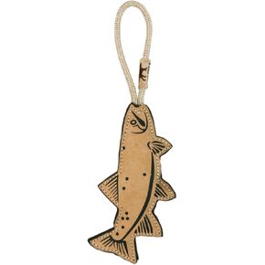 Tall Tails Natural Leather Trout Tug Toy for Dogs
