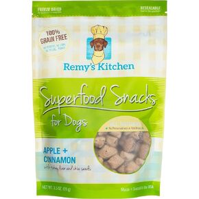 Apple Cinnamon Superfood Snacks for Dogs - Freeze Dried, Nutrient-Rich Dog Treats, 3.5 oz