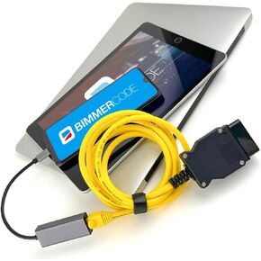 ENET Bimmercode OBD2 Cable for BMW F- Series Coding | E SYS ISTA+ ICOM Bootmod3 Compatible | Heavy Duty Cable