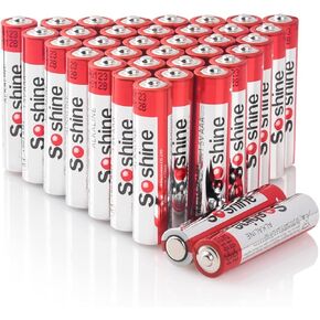 Soshine AAA Batteries 36 Pack - Alkaline Triple A Batteries - Long Lasting, Leakproof 1.5v Batteries - 5-Year Shelf Life