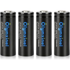 18500 3.2v Rechargeable Solar Batteries 1200mAh: LiFePO4 18500 3.2 volt 1200mah 3.84wh Solar battery for Outdoor Garden Solar Lights, Flashlight (4 Pack)