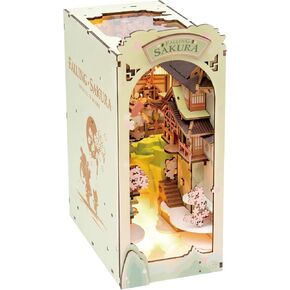 rowood Book Nook,DIY Book Nook Kits for Adults,3D Wooden Puzzle Bookend Miniature Kit,Bookshelf Insert Decor Alley,Wood Craft Hobbies for Women/Men,Birthday Bookstore in Saudi Arabia