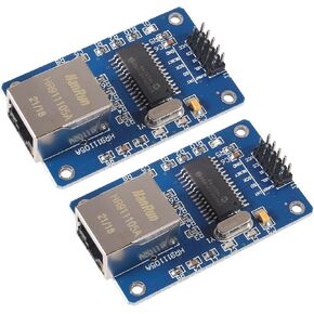 AITRIP 2PCS ENC28J60 ENC28J60-I/SO HR911105A Ethernet LAN Network Module SPI Interface 3.3V for Arduino AVR PIC LPC STM32