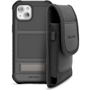 Encased 2-in-1 Set for iPhone 14 Plus Phone Belt Pouch with Shockproof Case - Durable Metal Holster Clip (iP14+ 6.7")
