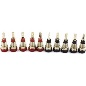 10Pcs 2mm Banana Jack Socket Female Adapter Panel Mount Binding Post for 2mm Banana Plug Connectors Black and Red