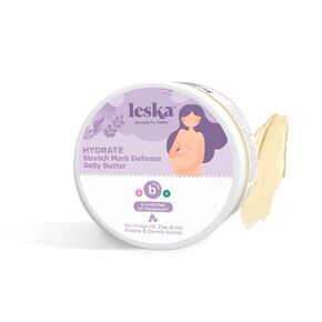LESKA Maternity Belly Butter | STAGE B: HYDRATE Belly Butter (Pregnancy Months 6-9) | Part of a Complete 3 Part Pregnancy Skin Care System | New Mom Gifts (4.93oz)