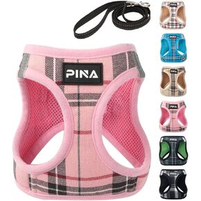 PINA Dog Harness for Small Dogs No Pull, Small Dog Harness and Leash Set, No Choke Breathable Mesh Dog Vest Harness, Lightweight Adjustable Small Medium Dog Harness - Easy to Put On and Take Off