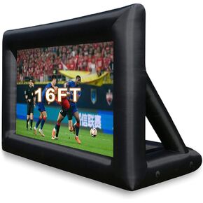 Inflatable Movie Screen Outdoor Projector Screen with Air Blower Storage Bag - Front/Rear Projection, Easy Set Up Blow Up Screen for Backyard Movie Night, Theme Parties, Celebrations (20FT)