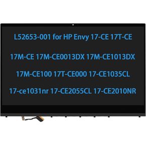 L52653-001 Screen Replacement for HP Envy 17-CE 17T-CE 17M-CE 17M-CE0013DX 17M-CE1013DX 17M-CE100 17T-CE000 17-CE1035CL 17-ce1031nr 17-CE2055CL 17-CE2010NR LCD Touch Screen Display + Digitizer