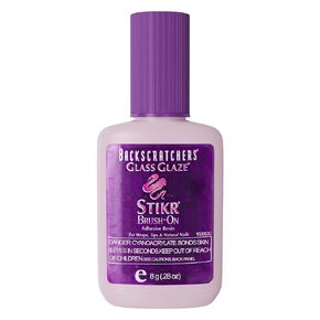 Backscratchers Glass Glaze Stikr Resin - Strong Adhesive for Nail Wraps, Nail Tips, Nail Extensions, Charms, and on Natural Nails