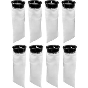 4 Pcs 2.75 Inch Filter Sock Fit for Freshwater and Saltwater Waterbox, 225 μm Filter Sock Aquarium Filter Bags with Black Rim, for Aquarium Ponds Sumps Overflows, 10 Inch Long