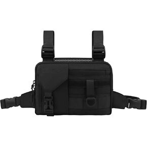 Chest Bag For Men Tactical Chest Pack Lightweight Running Vest For Men Compact Chest Bag for Workouts, Water Resistant Running Vest Running Backpack