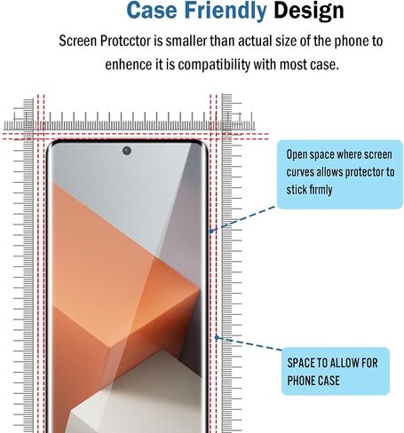2+2 Pack 3D Screen Protector for Xiaomi Redmi Note 13 Pro+/Redmi Note 13 Pro Plus 5G with Camera Lens Protector,3D Full Coverage 9H Tempered Glass Film,HD Clear Scratch Resistant,Bubble-Free in Saudi Arabia
