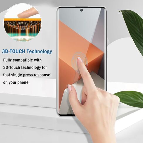 2+2 Pack 3D Screen Protector for Xiaomi Redmi Note 13 Pro+/Redmi Note 13 Pro Plus 5G with Camera Lens Protector,3D Full Coverage 9H Tempered Glass Film,HD Clear Scratch Resistant,Bubble-Free in Saudi Arabia
