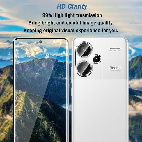 2+2 Pack 3D Screen Protector for Xiaomi Redmi Note 13 Pro+/Redmi Note 13 Pro Plus 5G with Camera Lens Protector,3D Full Coverage 9H Tempered Glass Film,HD Clear Scratch Resistant,Bubble-Free in Saudi Arabia