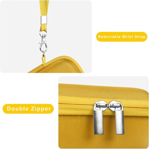 Canboc Waterproof Camera Case for YISENCE/Yiffecal/SPUNALP/EUXOR Waterproof Digital Camera, 4K Underwater Camera Bag, Mesh Pocket fits USB Cable, Batteries, Yellow (Case Only) in Kuwait