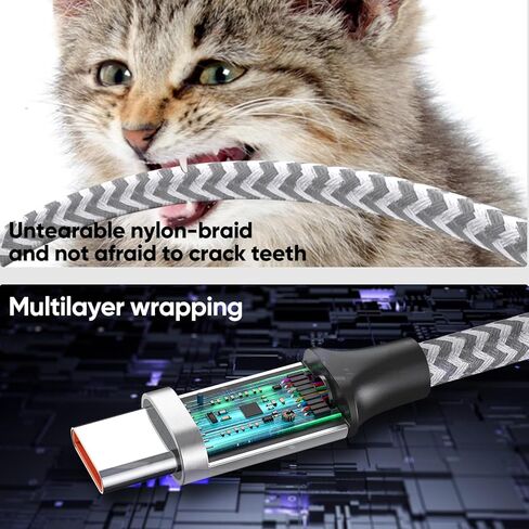 كابل USB A إلى USB C بطول 6 أقدام، 2 حزمة، شحن سريع 60 واط (3A 20 فولت) USBA إلى USBC، سلك CarPlay لمنفذ C لنقل البيانات بسرعة 480 ميجا بت في الثانية لهاتف iPhone 15/Pro/Max، وسلسلة Galaxy، وسلسلة Pixel، وiPad، والشاحن والمزيد in Saudi Arabia