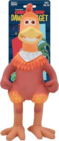 Multipet Chicken Run Rocky Latex Dog Toy - Durable Squeaky Dog Toy for All Dogs - Easy-to-Clean Latex Dog Squeaky Toys - Latex Dog Toys for Cuddling, Chewing & Playing - Cute Pet Toy (10") in Kuwait