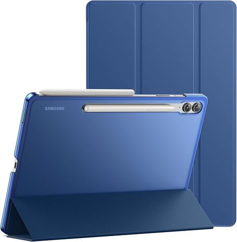حافظة JETech لجهاز Samsung Galaxy Tab S9 FE+ / S9 FE Plus مقاس 12.4 بوصة، غطاء خلفي نحيف شفاف ثلاثي الطي واقٍ للكمبيوتر اللوحي، يدعم شحن قلم S، استيقاظ/نوم تلقائي (أسود) in Kuwait