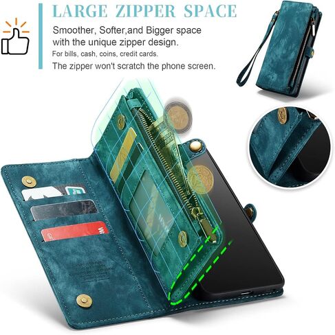 حافظة هاتف Asuwish لهاتف Samsung Galaxy S21 Plus Glaxay S21+ 5G غطاء محفظة بسحاب مع واقي شاشة من الزجاج المقسى وحامل بطاقة قلاب خلية Gaxaly S21+5G S21plus 21S + S 21 21+ G5 للنساء والرجال باللون الأزرق in Saudi Arabia