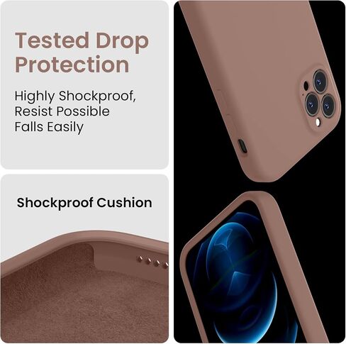 Cordking متوافق مع حافظة iPhone 11 Pro Max، سيليكون [حواف مربعة] [حماية الكاميرا] حافظة هاتف مطورة مع بطانة ناعمة مضادة للخدش من الألياف الدقيقة، 6.5 بوصة، بني فاتح in Kuwait
