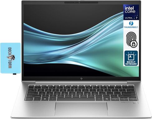 HP EliteBook 840 G11 Business Laptop 14.0 بوصة IPS WUXGA (12-Core Intel Core Ultra 7 155U، 32GB DDR5، 2TB SSD، Backlit KYB، بصمة الإصبع، WiFi 6E، 2 Thunderbolt 4، Win 11 Pro) مع موسع منفذ USB DKZ in Saudi Arabia