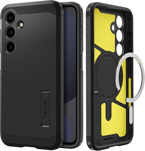 حافظة Spigen Tough Armor مصممة لهاتف Galaxy S24 FE (2024) [مسند] - أسود in Saudi Arabia