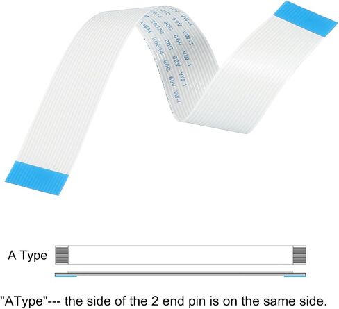 MECCANIXITY Flexible Flat Cable Extension Ribbon Cables 6 Pins 1.0mm Pitch 300mm for 3D Printer, DIY, Camera, Screen and DVD Player Connector A Type Pack of 5 in Saudi Arabia