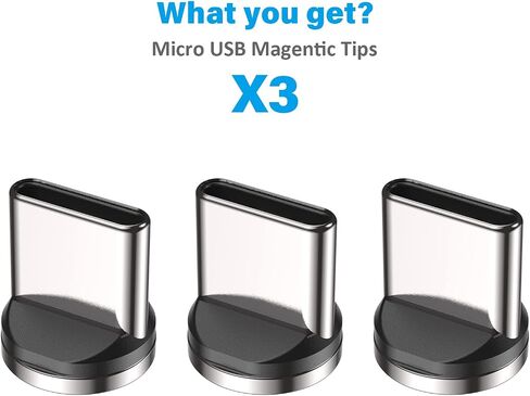 محول مغناطيسي USB C 9Pin (3 عبوات)، أطراف كابل شحن مغناطيسي 60 وات/100 وات لأجهزة USB C، أطراف مغناطيسية من النوع C، موصلات أطراف مغناطيسية in Kuwait