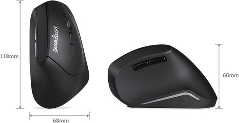 Perixx PERIMICE-515II Wired Ergonomic Vertical Mouse - 1000/1600 DPI - Right Handed Natural Ergonomic Vertical Design in Saudi Arabia